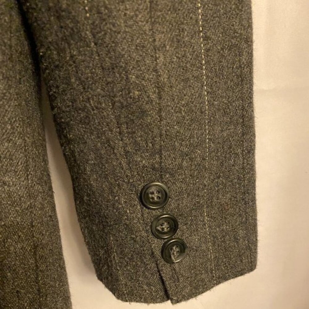 Vintage Ashley Brooke Women's Career Suit & Skirt Gray Pinstripes Button Down 12 - Picture 4 of 15